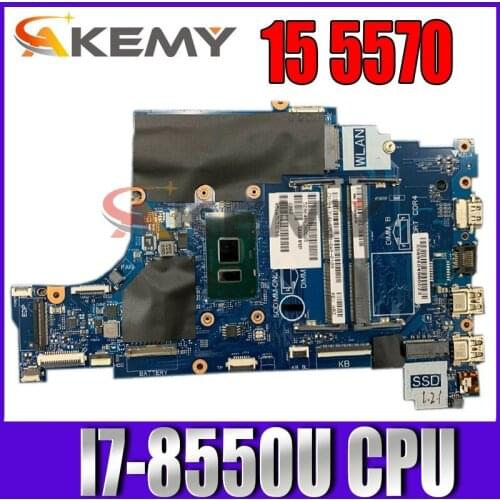 Akemy For DELL Inspiron 15 5570 Laptop Motherboard CAL60 LA-F114P DDR4 CN-0V4K03 0V4K03 V4K03 SR3LC I7-8550U CPU