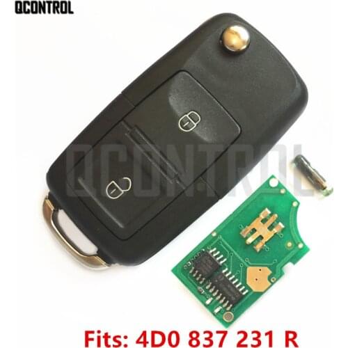 QCONTROL Car Remote Key DIY for AUDI A2 A3/B5 A4 A6 Quattro RS 4D0837231R 1997 - 2002 433 MHz