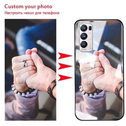 DIY Custom Phone Case For Oppo Find X3 Neo Reno5 Pro 5G Reno5 Pro+ Plus 5G Photo Cover Custom Tempered Glass Cases Picture Name