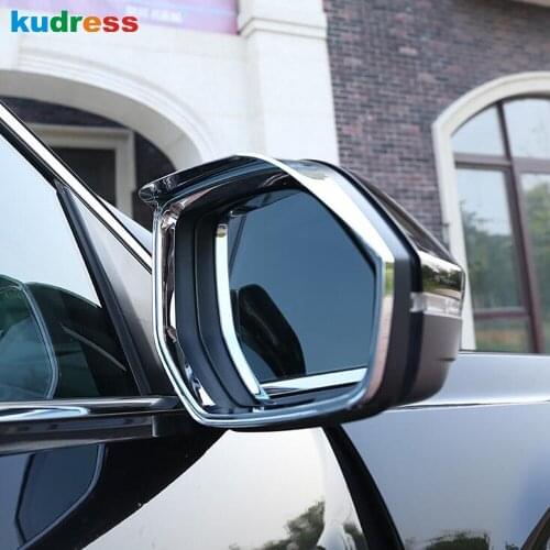 For Hyundai Tucson 2015 2016 2017 2018 Carbon Fiber Rearview Mirror Sun Visor Rain Shield Cover Trim Car Styling Accessories