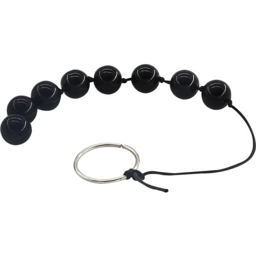 EXVOID Long Anal Beads Sex Shop Prostate Massager 8 Balls Crystal Anal Plug Sex Toys for Women Men Gay Butt Plug for Beginner