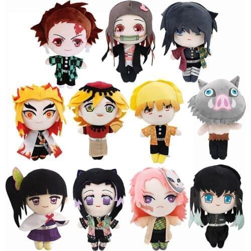 Kimetsu no Yaiba Nezuko Tanjirou Douma Makomo Kochou Shinobu Cosplay 20CM Plush Doll Figures Toy Retail