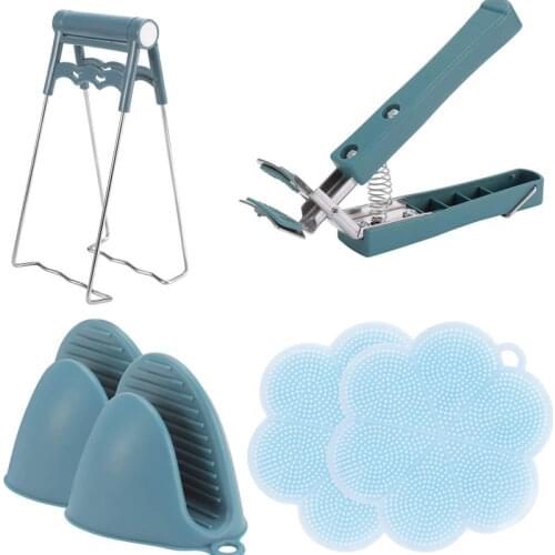 Kitchen Anti Scald Pot Plate Clip Bowl Dish Holder Carrier Clamp Stainless Steel Anti-Hot Clip Lifter Home Oven Accessories Tool