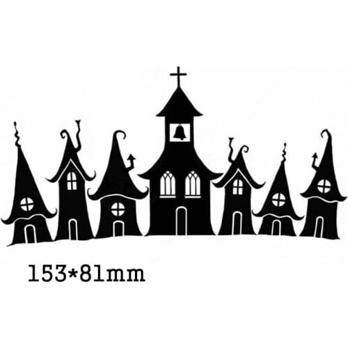 Halloween Metal Cutting Dies Stencil Big Wizard Castle 2020 new Scrapbooking Photo Album Card Paper Embossing Craft die cut mold