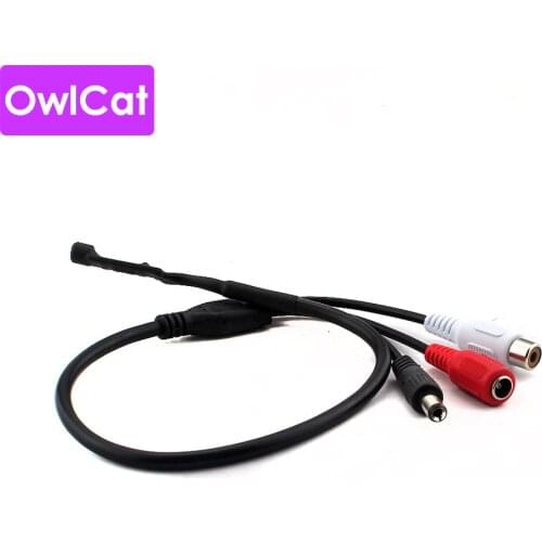 Low Noise CCTV Microphone Camera mouthpiece Audio Pick Up Sound Monitor Mic Device