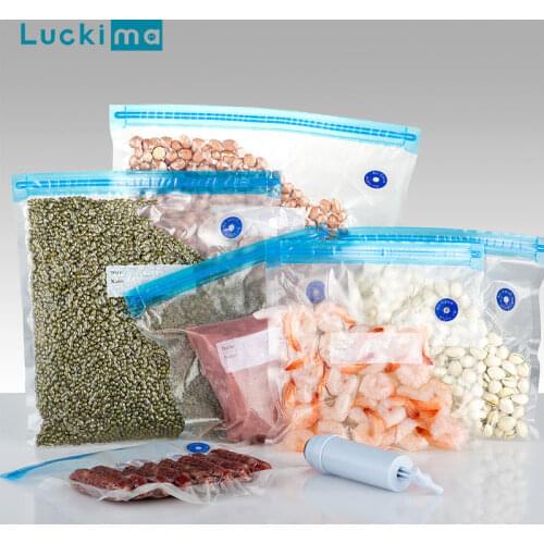 Reusable Food Vacuum Storage Bags Sous Vide Food Seal Bag for Meat Vegetable Freezing Keep Fresh Kitchen Storage Packet