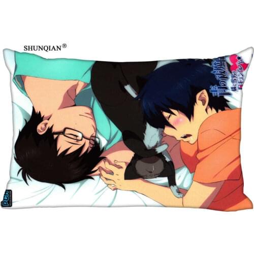 New Blue Exorcist Pillow Case Custom Wedding Pillowcase Cover Cases Gift Zippered Rectangle Pillow Case