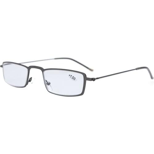 Full Metal Frame Glass Lenses Female Male Double Light Reading Glasses Women Men Unisex Eyewear +1.0 +1.5 +2 +2.5 +3 +3.5 +4
