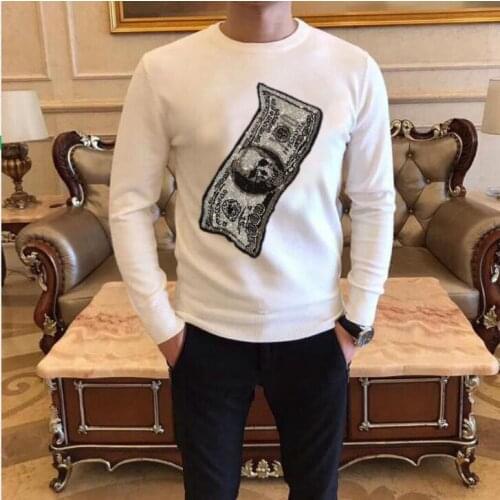 Drop shipping 2021 New sweater Diamonds Tops For Men Fashion Sweaters young man designer Pullover