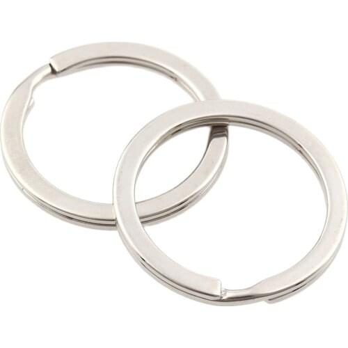 24mm Split Key Rings Silver Plated Metal Chains Keychain Durable Key Rings Making DIY Accessories Inner 24mm Handmade DIY