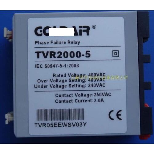 Phase sequence relay, three-phase 400V break relay TVR2000-5 TVR2000-5JY