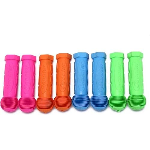 Rubber Grip Handle Handlebar Grips Colorful Blue Red Anti-skid Child Children Kids Bike Bicycle Tricycle Skateboard Scooter
