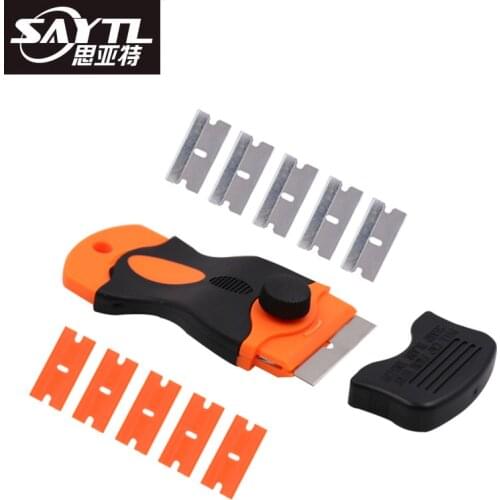 SAYTL UV Glue Remover Scraper Knife for Mobile Phone LCD Touch Screen Residue Adhesive Cleaning Repair Tools With 10Pcs Blades