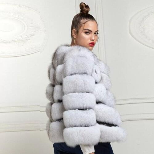 FURSARCA 2021 New Fur Coat Women Natural Real Fox Fur Jacket High Quality Cross Fox Fluffy Soft Top Long Sleeve Short Jackets