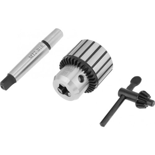 1-13mm Capacity Arbor Key Type Drill Chuck Mini Lathe Tool Carbide Steel MT2-B16