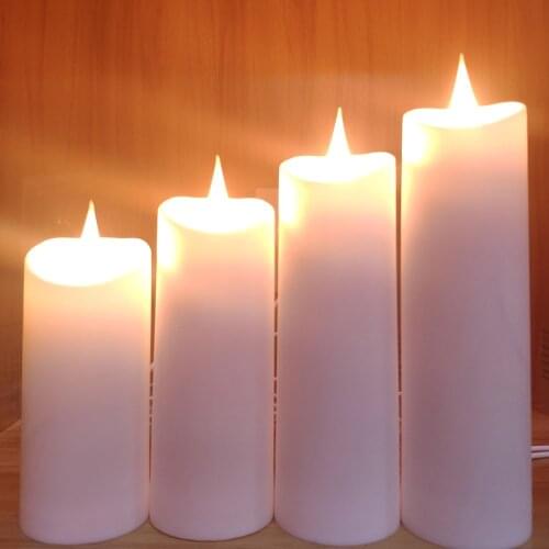 4pcs Dancing Flame LED Candles Lights Jumping Flame with plastic, for wedding/Christmas/decoration and lovely night