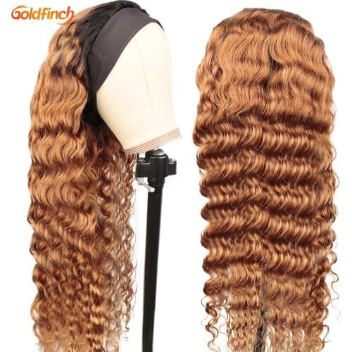 Ombre Loose Deep Wave Headband Wig Perruque Bandeau Femme Cheveux Humain Peruvian Loose Deep Wig Glueless Hair Bands For Women