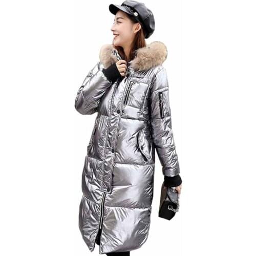 2019 Fashion Winter Parkas Down cotton jackets women Glossy Cotton-padded Jackets Thicken Hooded Coats Plus size Female G435