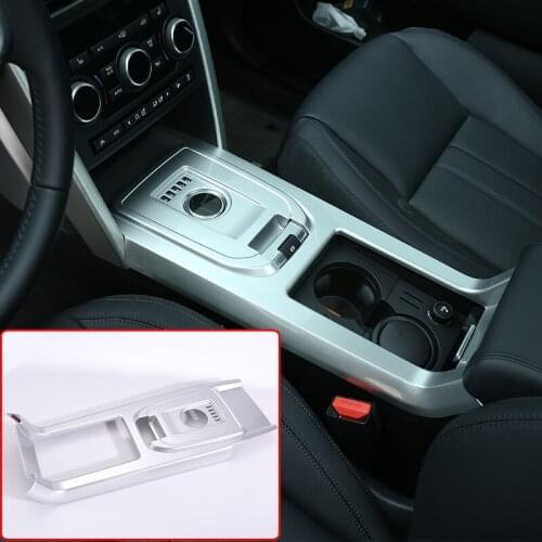1 Pcs ABS Matte Chrome Center Console Gear Shift Panel Cover Trim For Land Rover Discovery Sport 2015-2017 Car Accessories