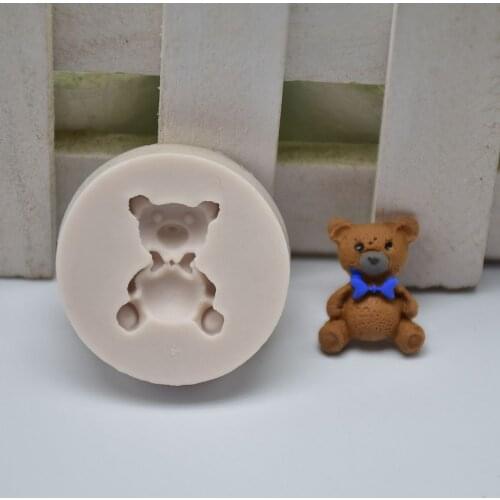 1pc Bear Silicone Mold Mini Fondant Mold Cake Decorating Tools Chocolate Gumpaste Mold Chocolate Soap Mold
