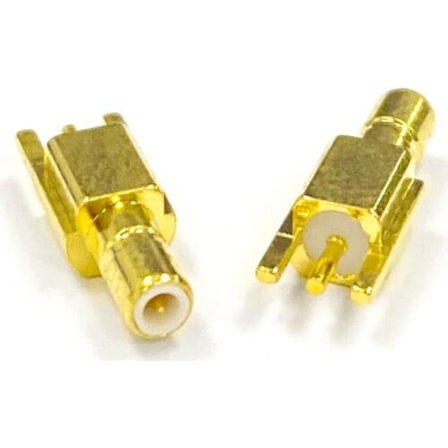 1PC SSMB Male Plug RF Coax Connector PCB Mount With solder post Straight Goldplated NEW wholesale