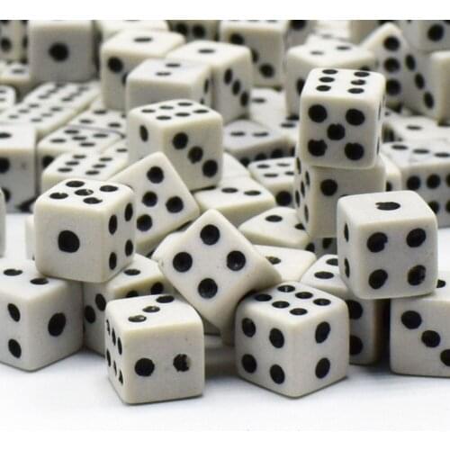 100Pcs/set Foreign Trade Hot 8*8*8MM Super Mini Small Dice Black and White Right-angle Dice