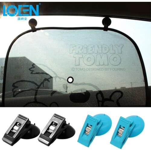 2PCS Auto Glass Car Interior Window Mount Black Suction Cap Clip Plastic Sucker Removable Holder Sunshade Curtain Towel Ticket