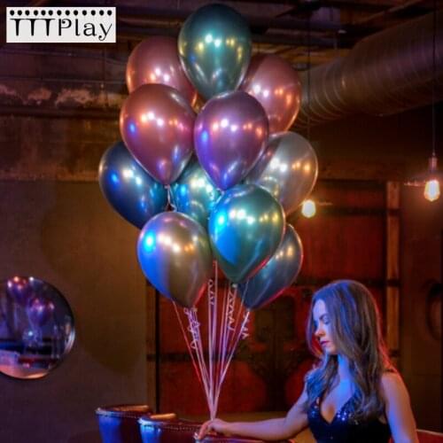 20pcs/lot 12 inch Chrome Gold Silver 8 Colors Metallic Balloons Wedding Decorations Baby Shower Birthday Carnival Party Supplies