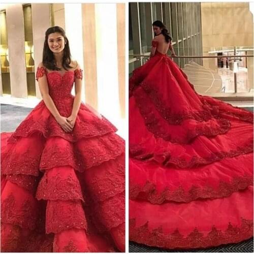 2021 Sheer Short Sleeves Lace Appliques Quinceanera Dresses Long Train Beaded Vestidos De Quinceanera Prom Party Gowns Junior