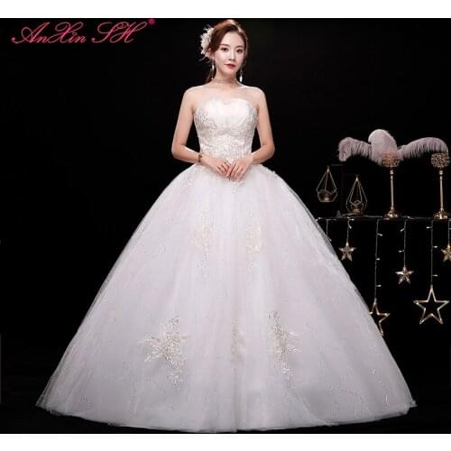 AnXin SH Sleeveless Wedding Dresses