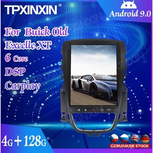Tesla Style Android 9.0 PX6 Car Player GPS Navigation For Buick Hideo 2009-2014 Stereo Headunit Multimedia Player Auto Radio DSP