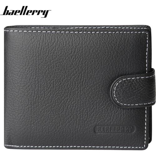 Baellerry Cow Genuine Leather Men Wallet With Coin Purse Card Holder High Quality Male Wallets Brand Man Small Purses Carteira