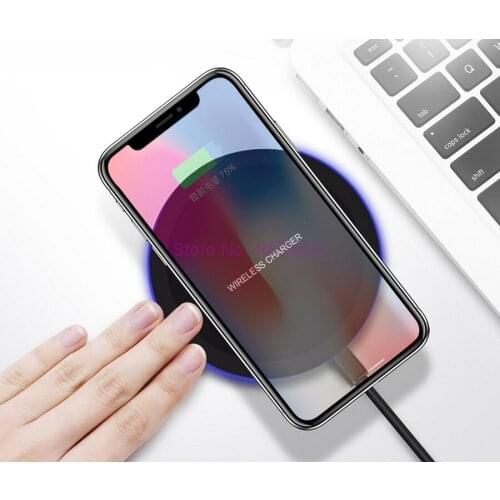 200pcs 5W Qi Wireless Charger Pad for iPhone X Xs MAX XR 8 plus usb Fast Charging for Samsung S8 S9 Plus Note 9 8
