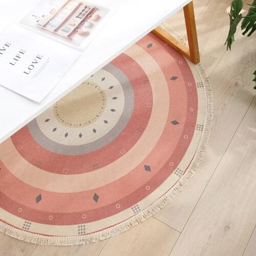 Bohemian Round Carpet Mandala Round floor rugs living room bedroom Anti-slip carpet bedroom mat Decorate Yoga Mat Tassels Rugs
