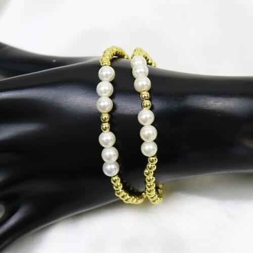 3 Pieces Beaded strand Bracelet Gold Beaded bracelet accessories jewelry bracelets for women jewelry 8521