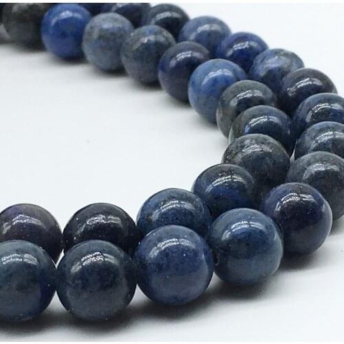 Natural Stone Beads blue Sea Apatite Round Loose Beads For Jewelry Making bracelet necklace 15inch Pick Size 8mm