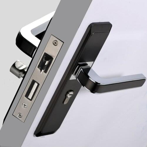 Stainless Steel Household Silent Handle Door Lock Safety Anti-theft Mechanical Door Lock Interior Furniture Hardware Supplies