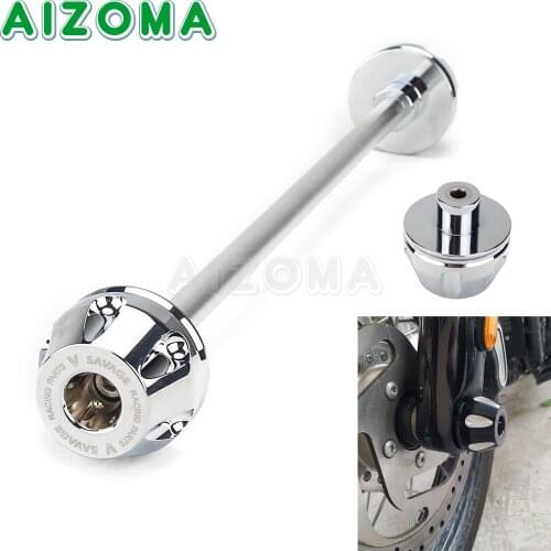CNC T6 6061 Aluminum Front Rear Axle Fork Wheel Slider Falling Protector For Harley Softail Standard 2018-2021 Crash Pad Chrome