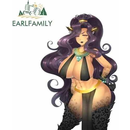 EARLFAMILY 13cm x 12.9cm For Sexy Girls Vinyl Material Car Stickers Motorcycle Decal 3D Funny Car Styling Waterproof Decoration