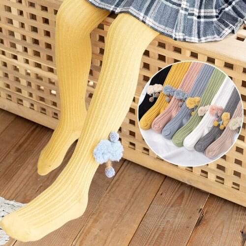 Tights For Girls Baby Pantyhose High Elastic Striped Childrens Tights For Baby Stockings Cotton Autumn Baby Tights