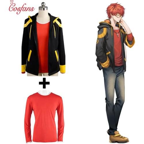 2019 Original Mystic Messenger 707 EXTREME Saeyoung/Luciel Choi 7 Outfit Cosplay Costume Jacket+ Shirt Anime Halloween cosplay