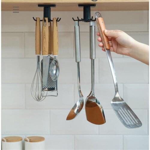 Kitchen Organizer Storage Kitchen Supplies Organizers Rotatable Rack Accessories Cabinet Organizer Hook Up Storage Rack Gadget