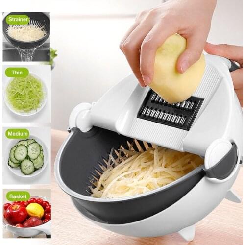 Hot sale2 in 1 Draining Basket Multifunctional Vegetable Slicer Chopper Potato Carrot Cheese Grater