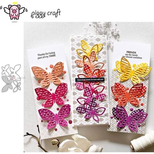 Piggy Craft metal cutting dies cut die mold Butterfly decoration Scrapbook paper craft knife mould blade punch stencils dies
