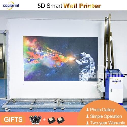 Wall Printer 3D 5D Photo Automatic Direct to Wall Printing Machine Price Epson Print Heads Vertical UV Wall Inkjet Mural Printer