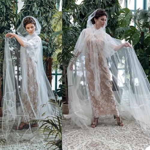 2021 New Bridal Veils Wraps Wedding Accessories Studio Photo Taking With Hair Combs Custom Made Long Sequin Lace Veils