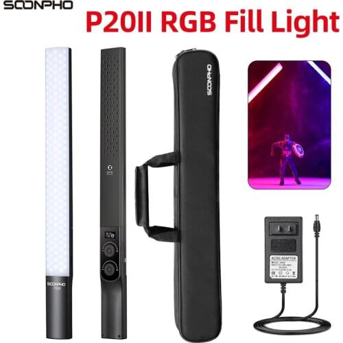 Soonpho P20II LED Photography Light Handheld RGB 20W 2500-8500K LED Flash Light stick Speedlight Photographic Lighting