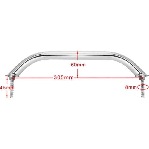 305mm Grab Handle Polished Grip Stainless Steel Handrail for Marine Yachts