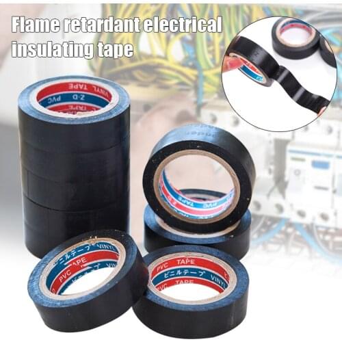 PVC Electrical Wire Insulating Tape Roll Black 6M Length 16mm Wide Waterproof In Stock