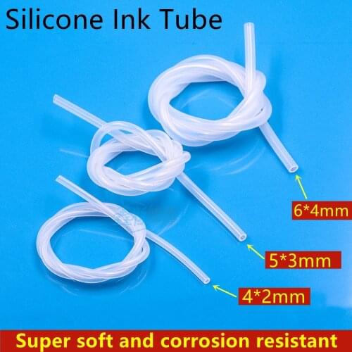 Roland VP540 Solvent Pump Silicone Ink Tubing for Epson Mutoh Mimaki printer soft hose ink pump pipe 4*2mm 5*3mm silica ink tube